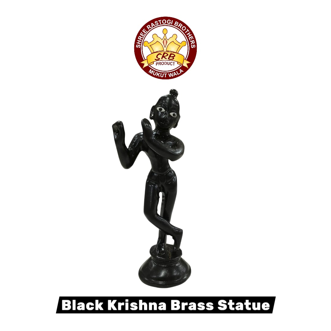 Black Krishna Brass Statue