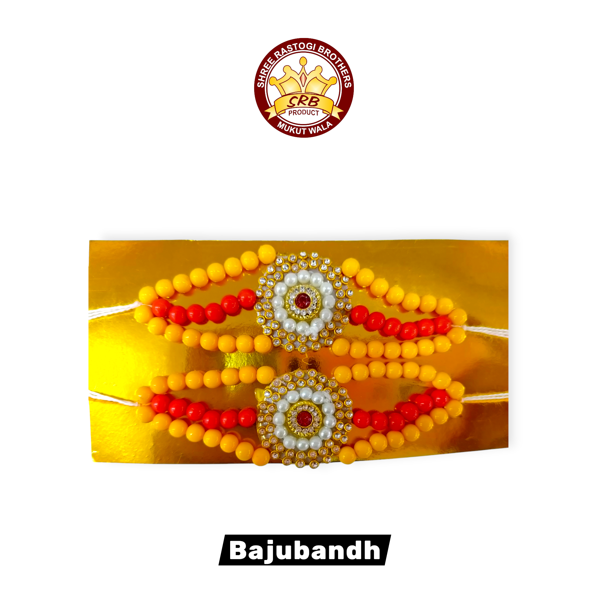 Yellow & Red Color Pearl Baju Band For All God Idol