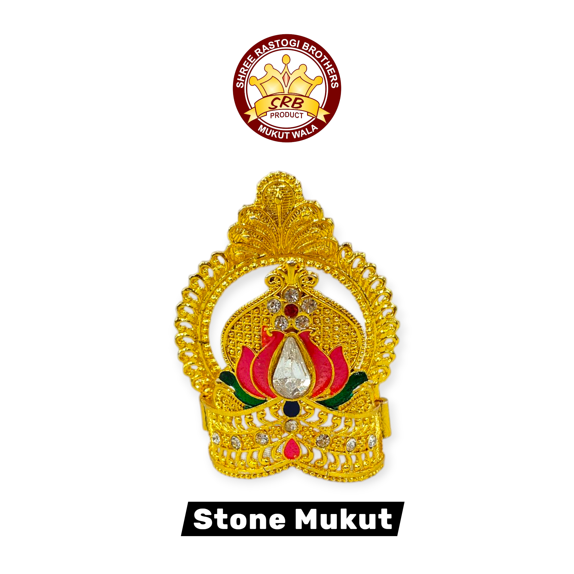 Stone Mukut / Golden Mukut For All God Idol