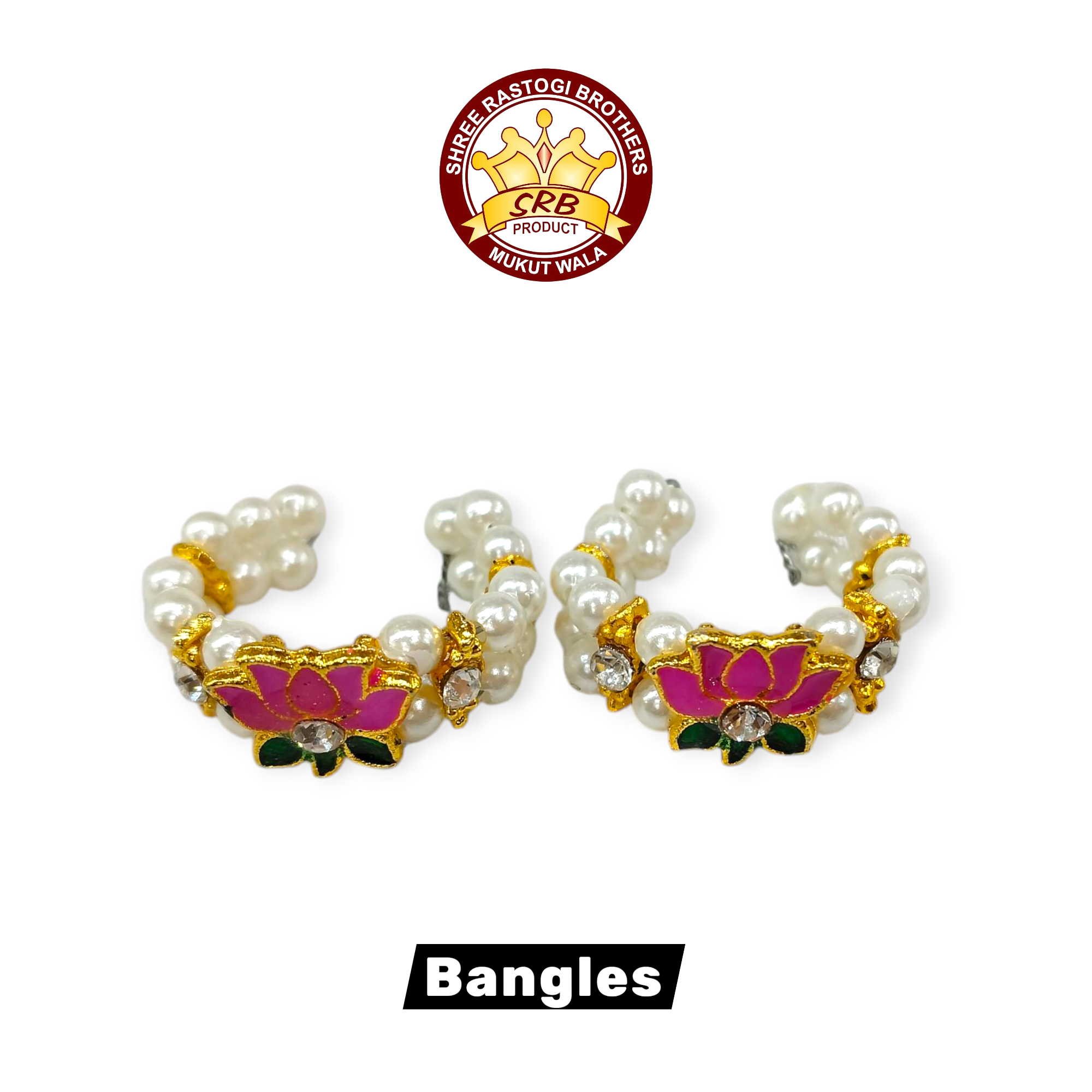 White Pearl Bangles / Kadhe For All God Idol