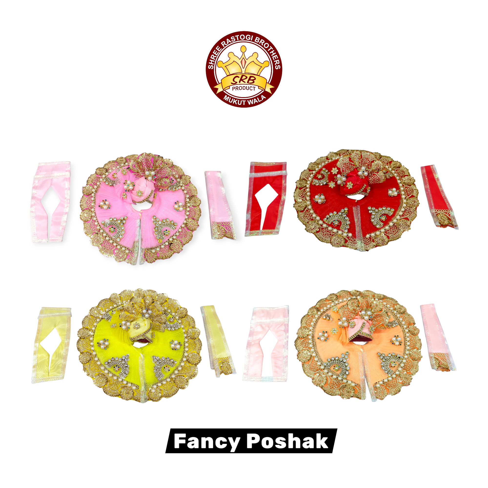 Fancy Gol Poshak With Matching Pagdi For Laddu Gopal (FGP-06)