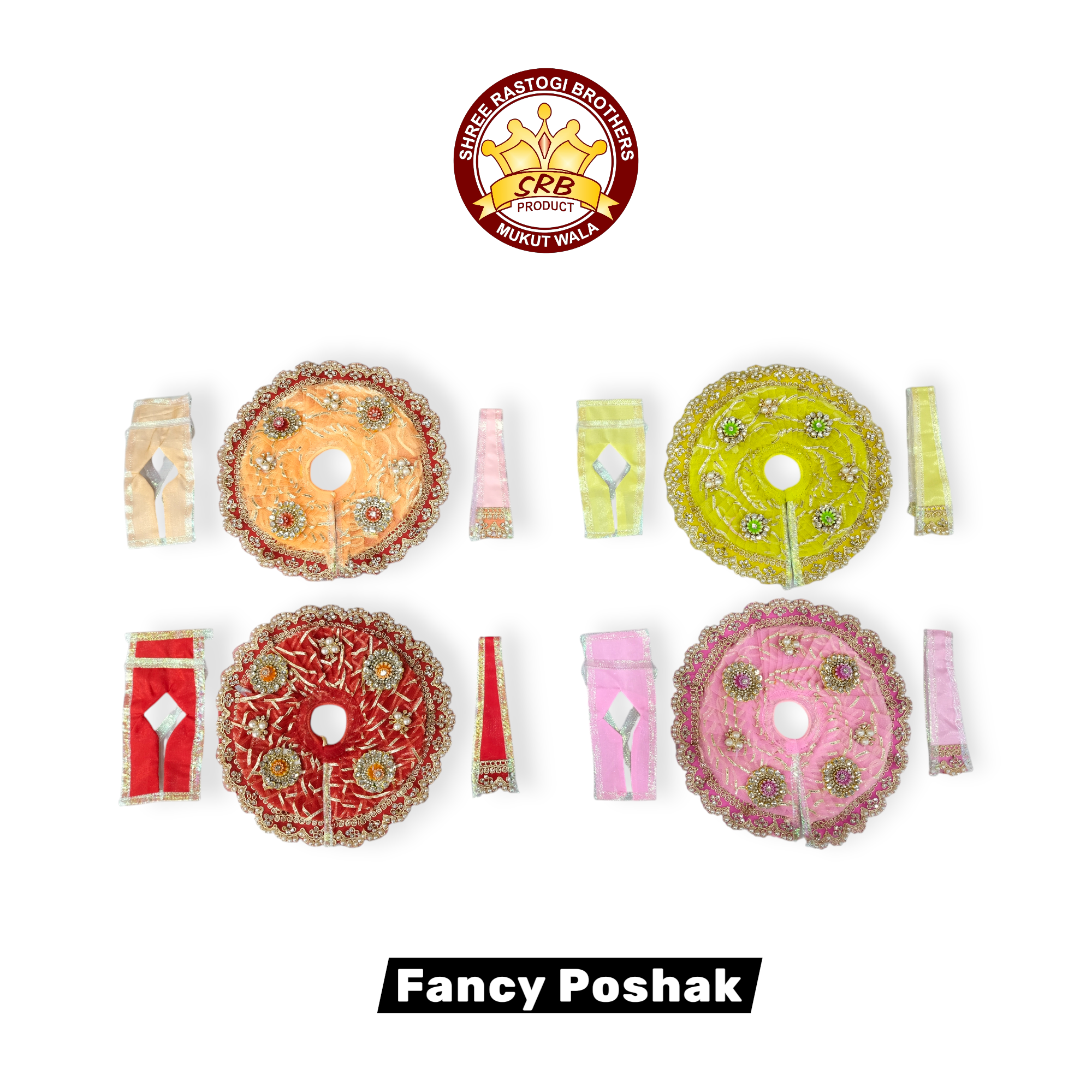 Beautiful Heavy Net Fancy Dress For Laddu Gopal With Patka & Choli (FGP-11)