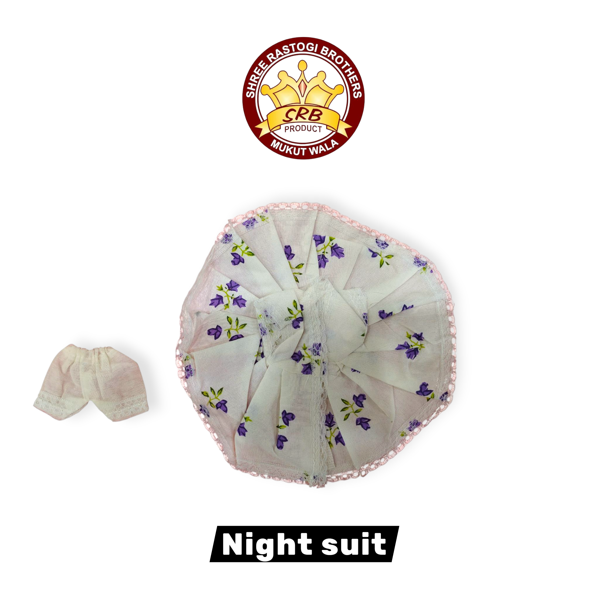Cotton Gol Night Suit For Laddu Gopal