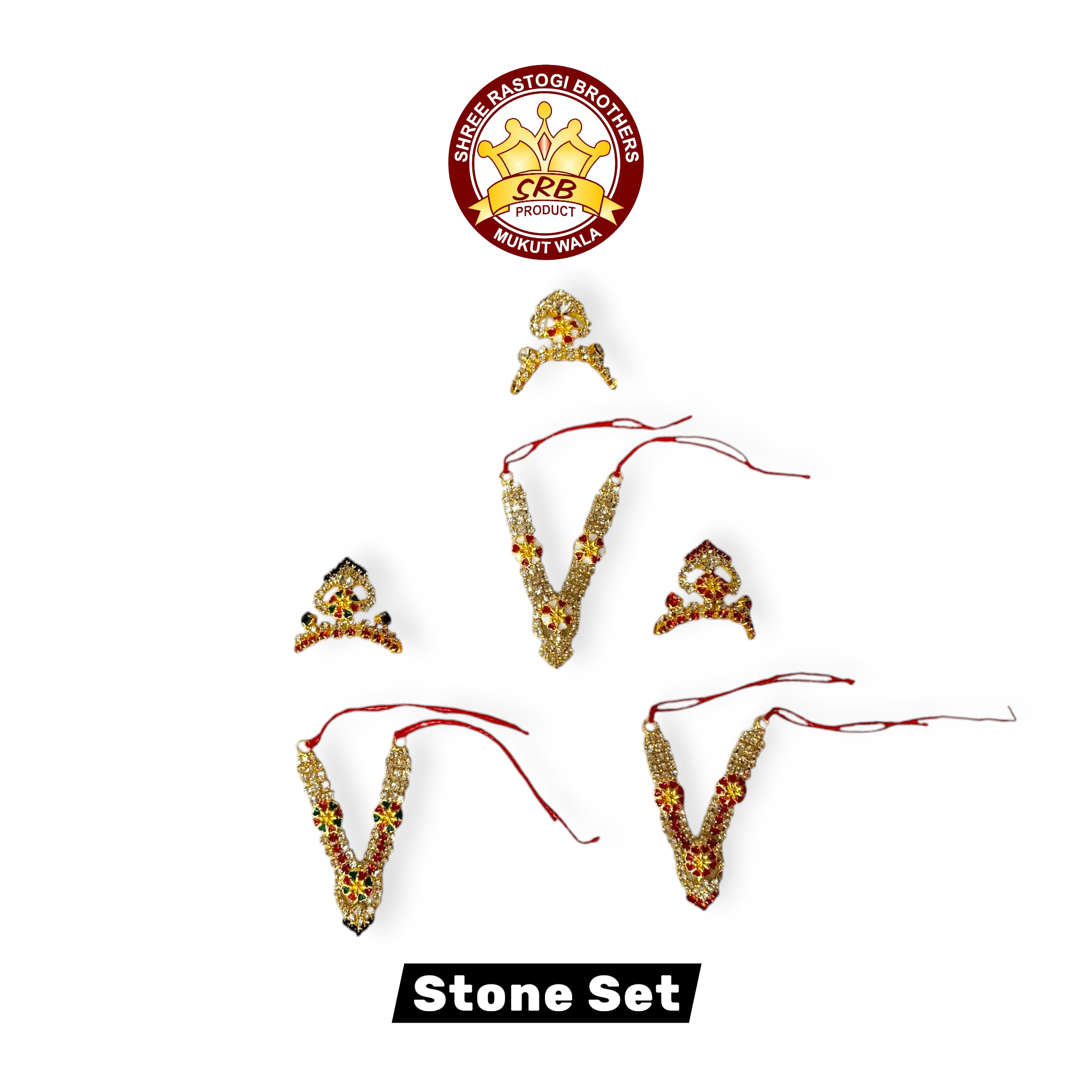 Stone Mukut Mala Set For All God Idol