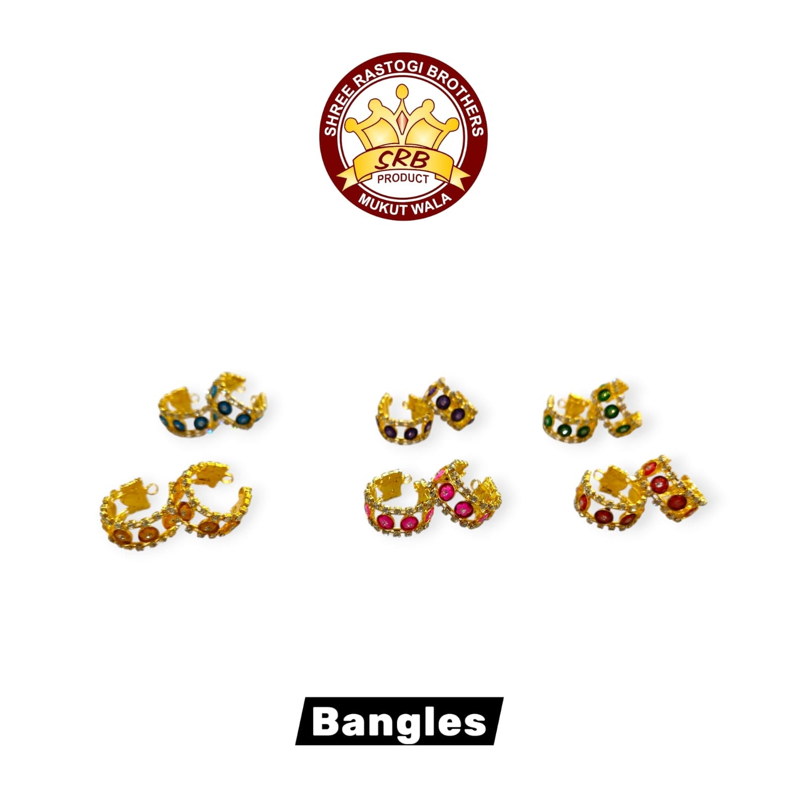 Color Ful Stone Bangles For All Deities (B-9)