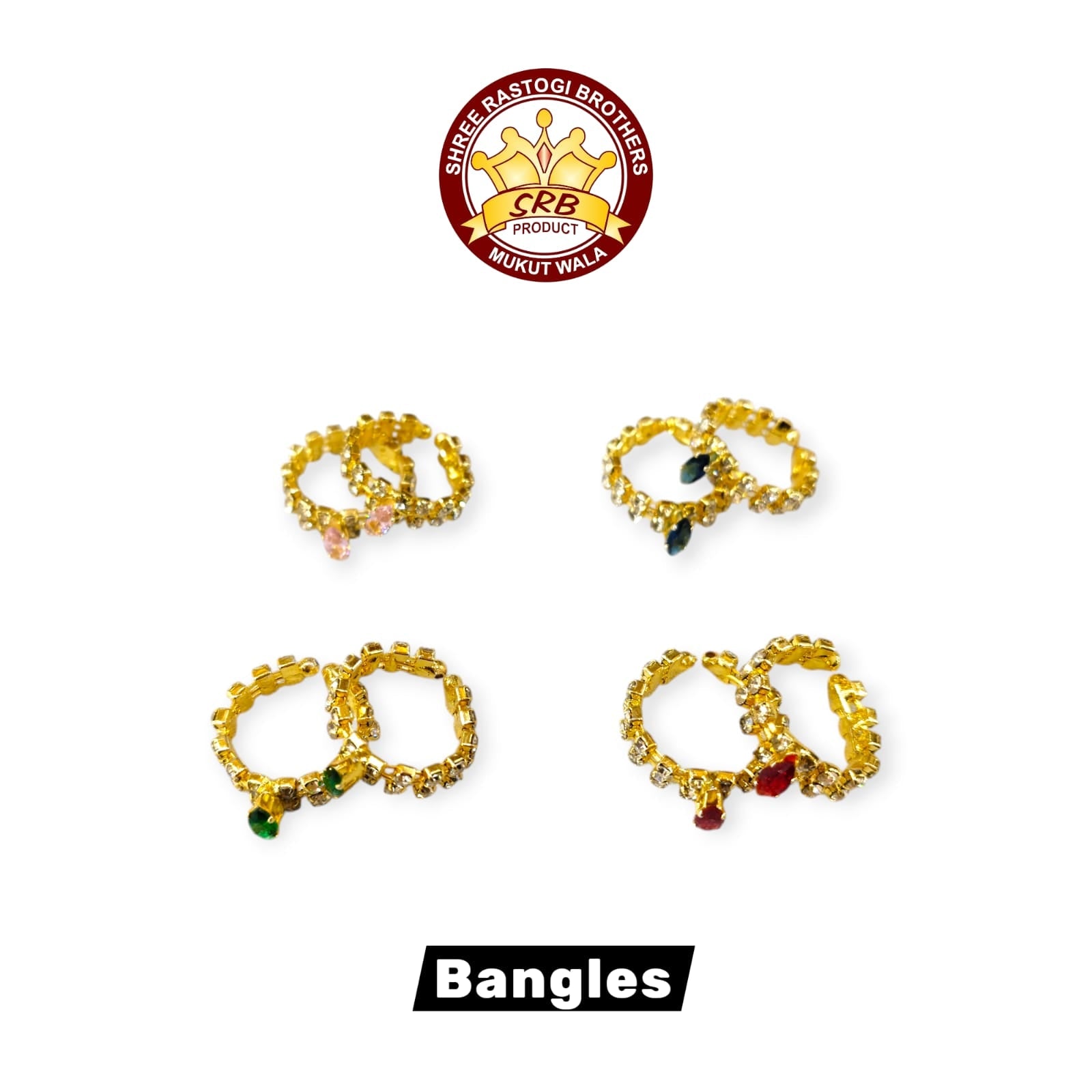 Two Layer Stone Bangles With Diamond For All Deities (SB-1)