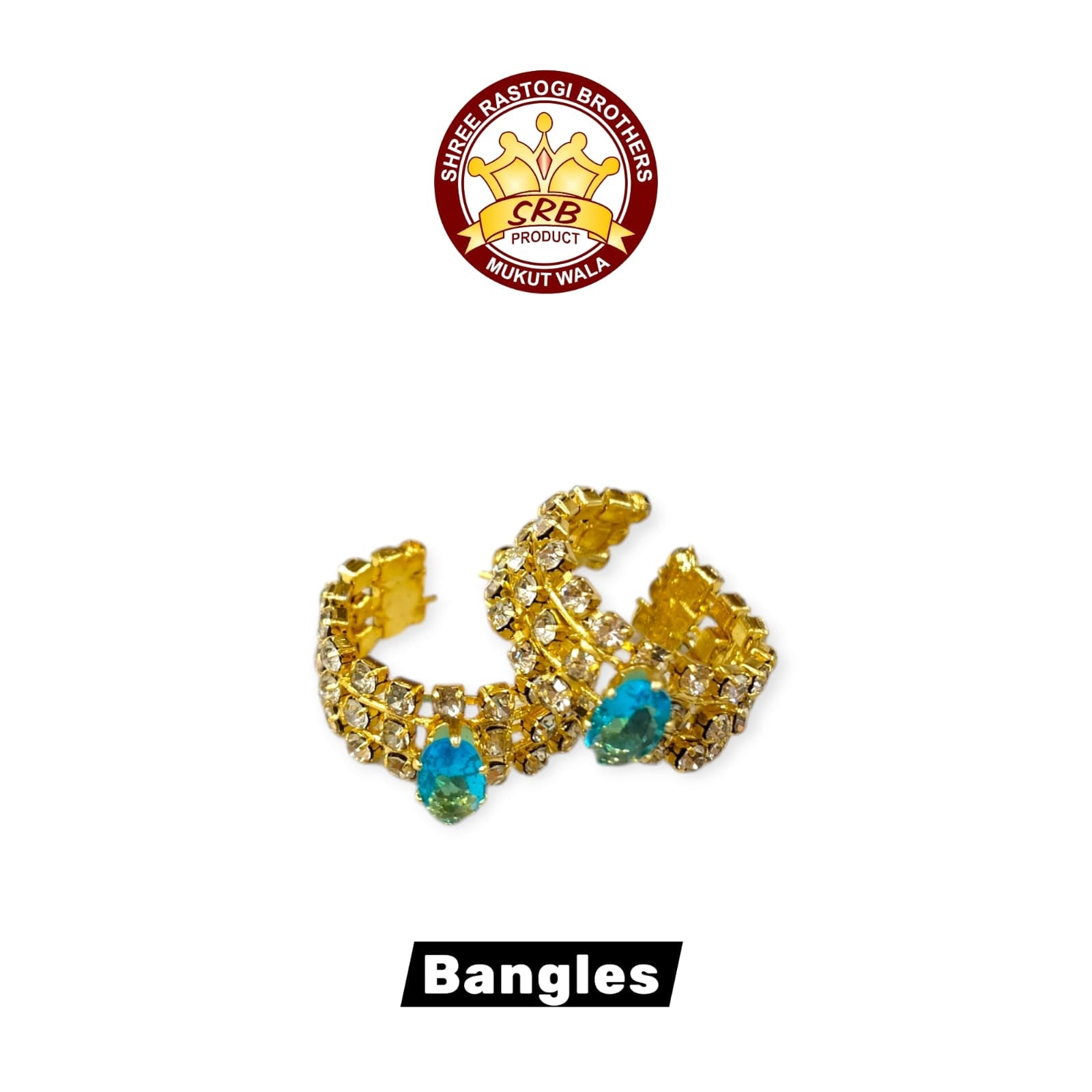 Three Layer Stone Bangles With Diamond For Laddu Gopal (SB-3)