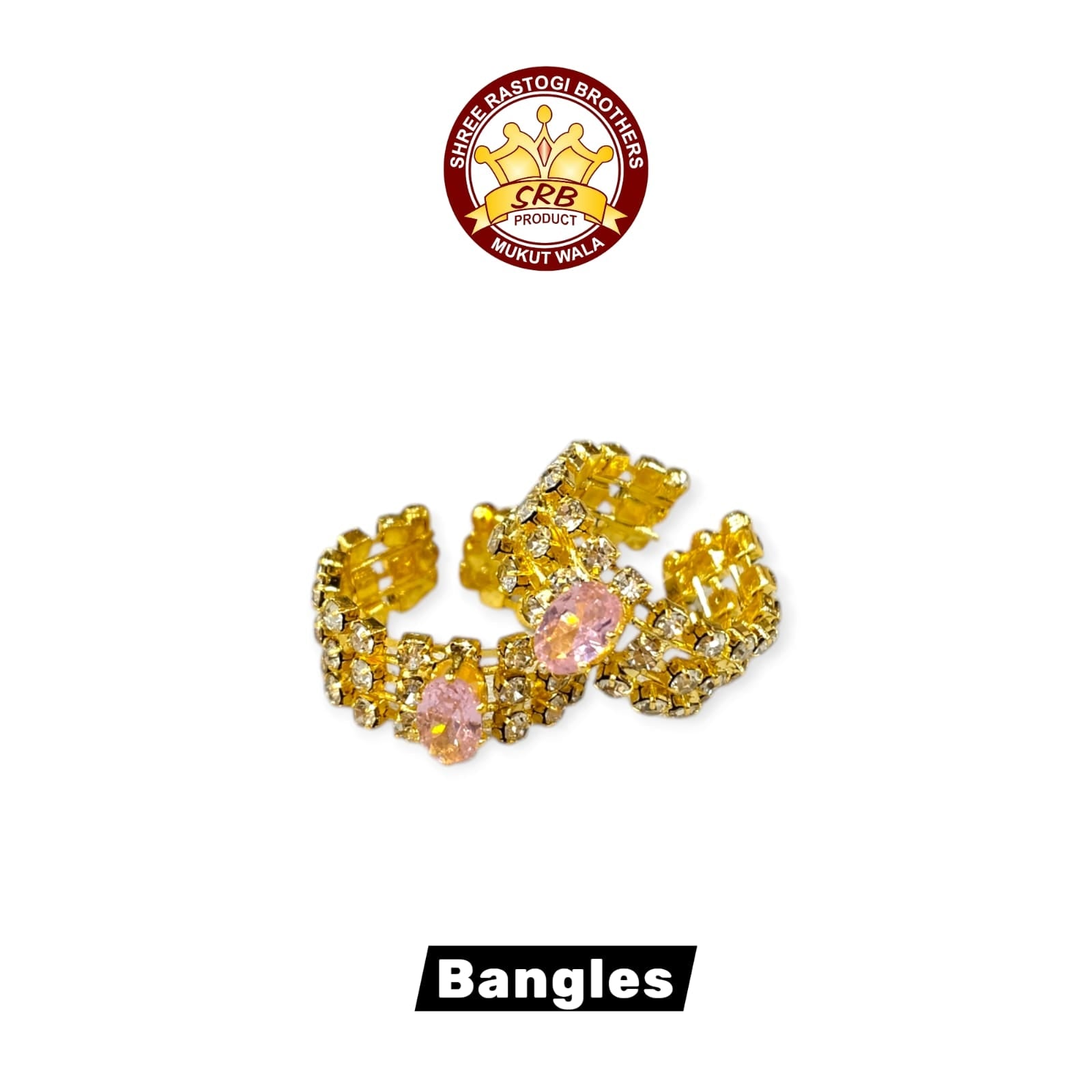 Three Layer Stone Bangles With Diamond For Laddu Gopal (SB-3)