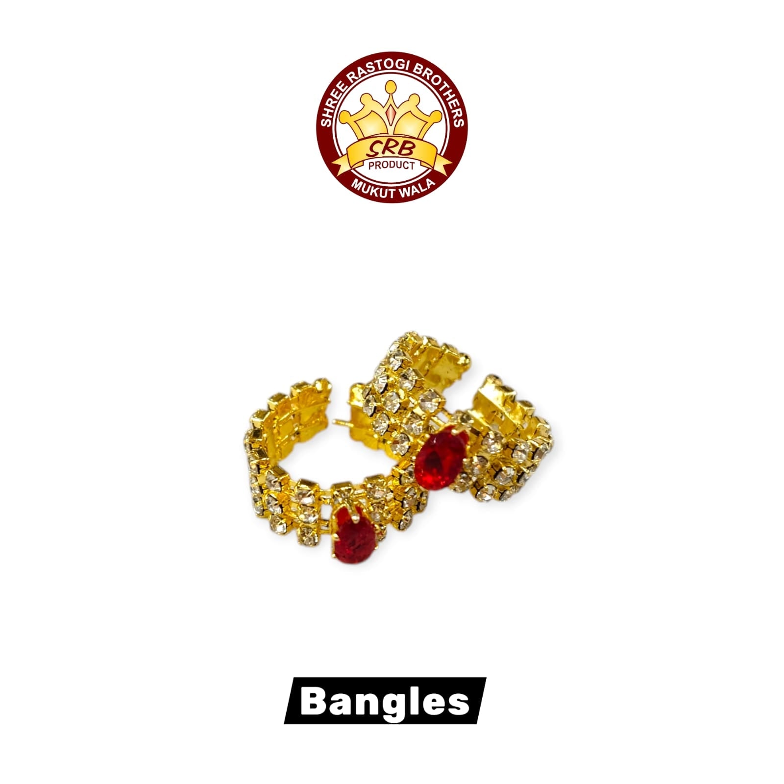 Three Layer Stone Bangles With Diamond For Laddu Gopal (SB-3)
