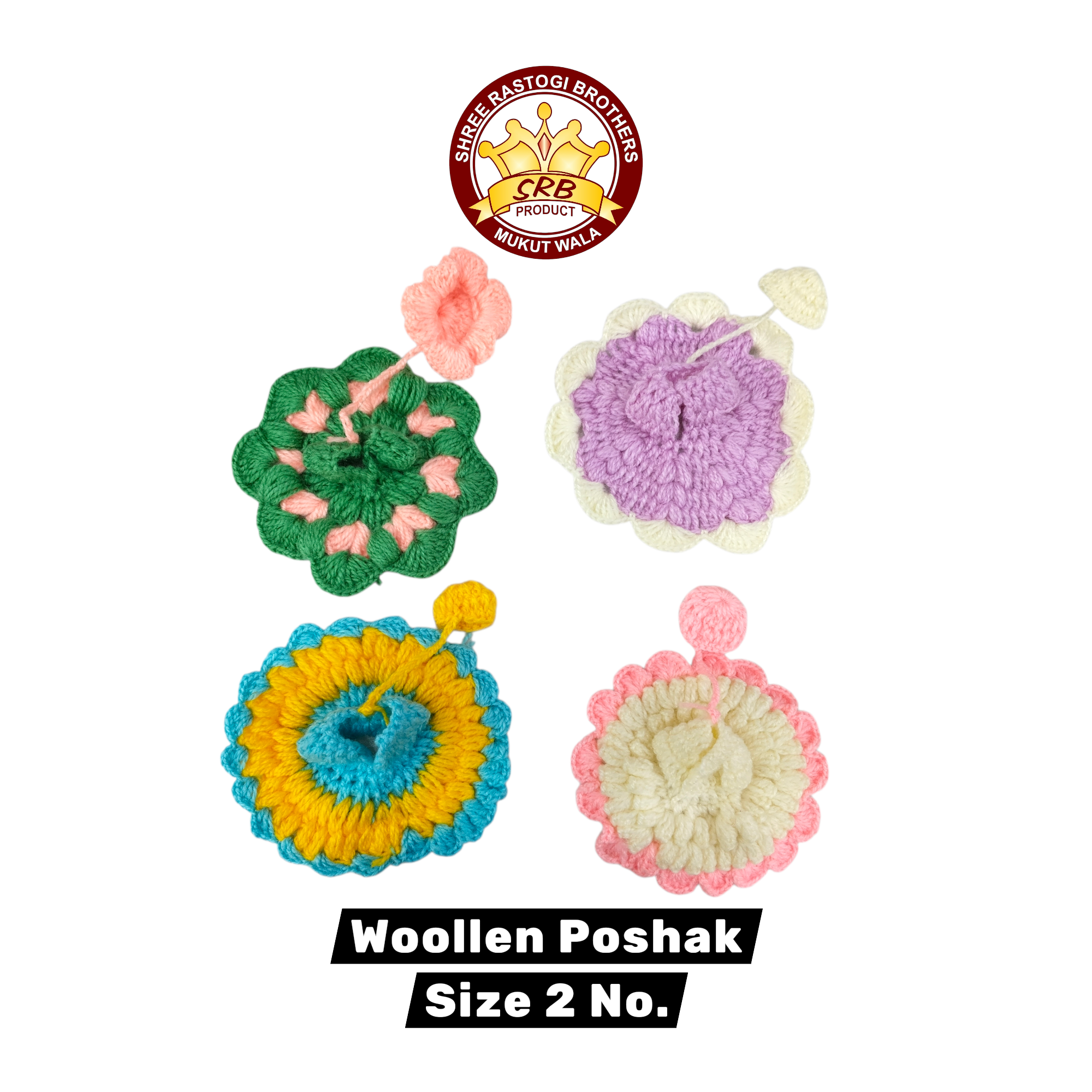 Woollen Poshak for Laddu Gopal (Mix Designs) (Set of 4 pcs.) D-01