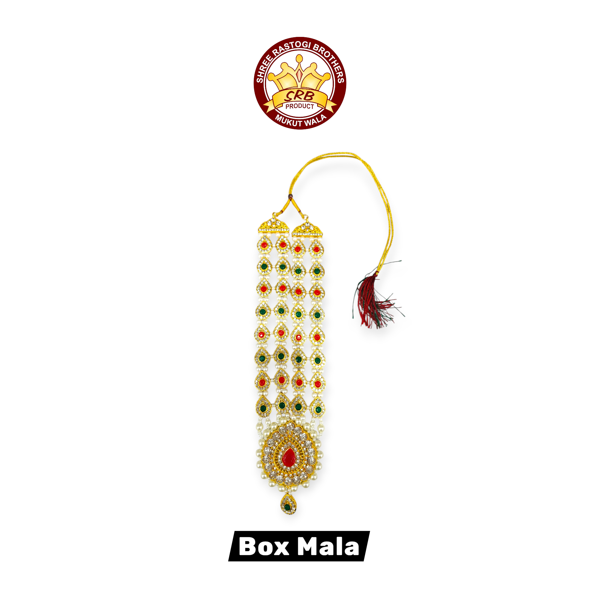 MultiColor Moti Mala For Big Size God Idol (D-532)