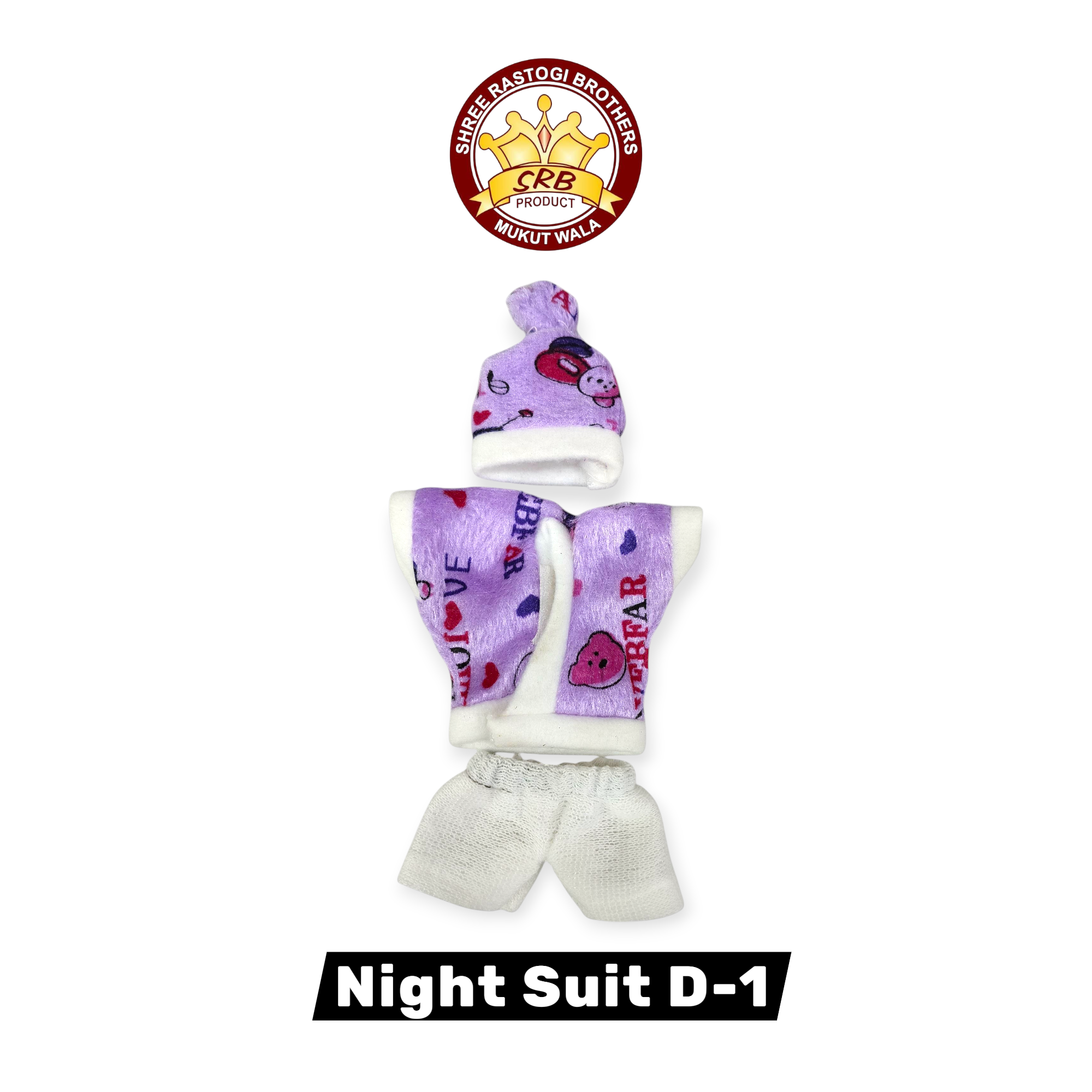 Night Suit For Laddu Gopal With Cap