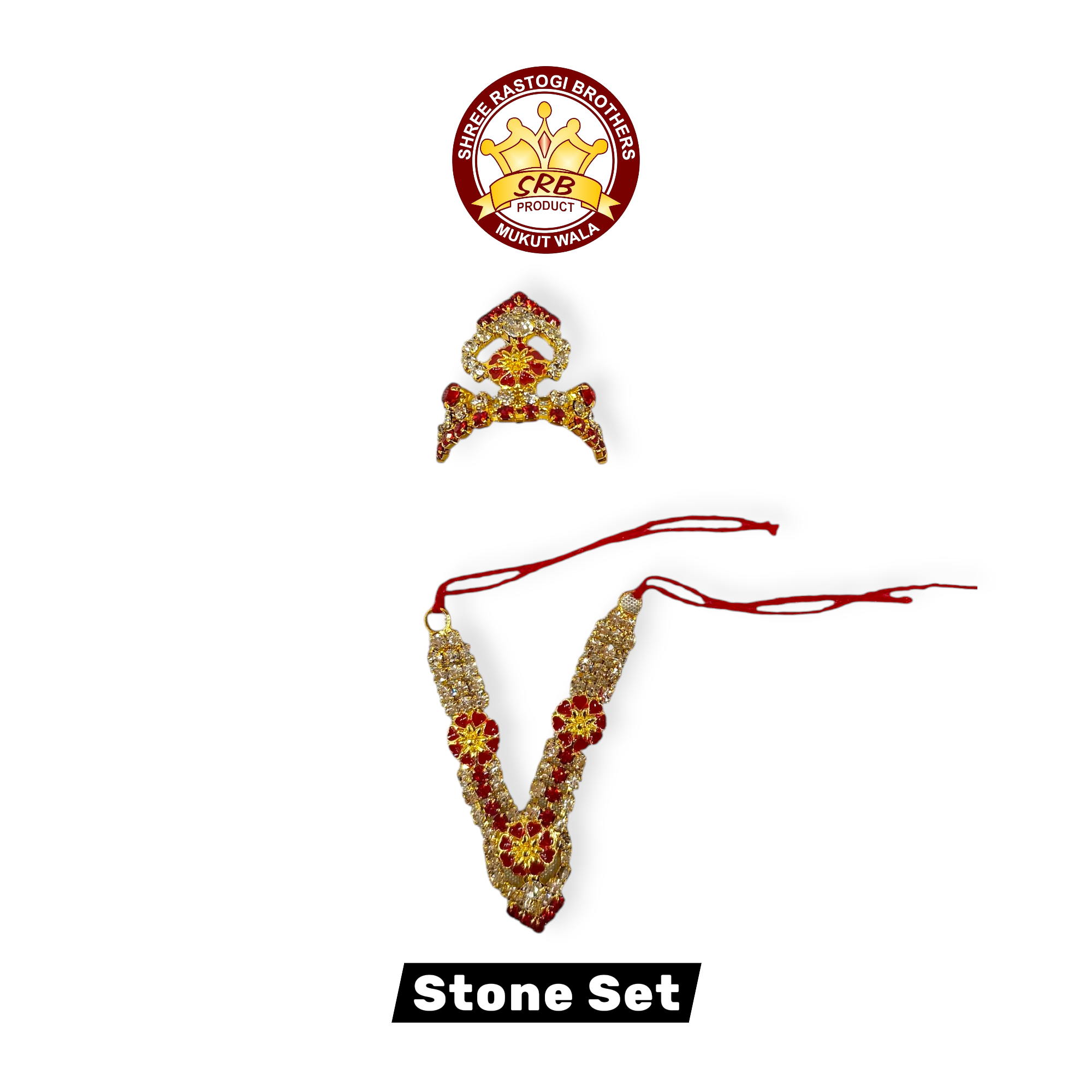 Stone Mukut Mala Set For All God Idol