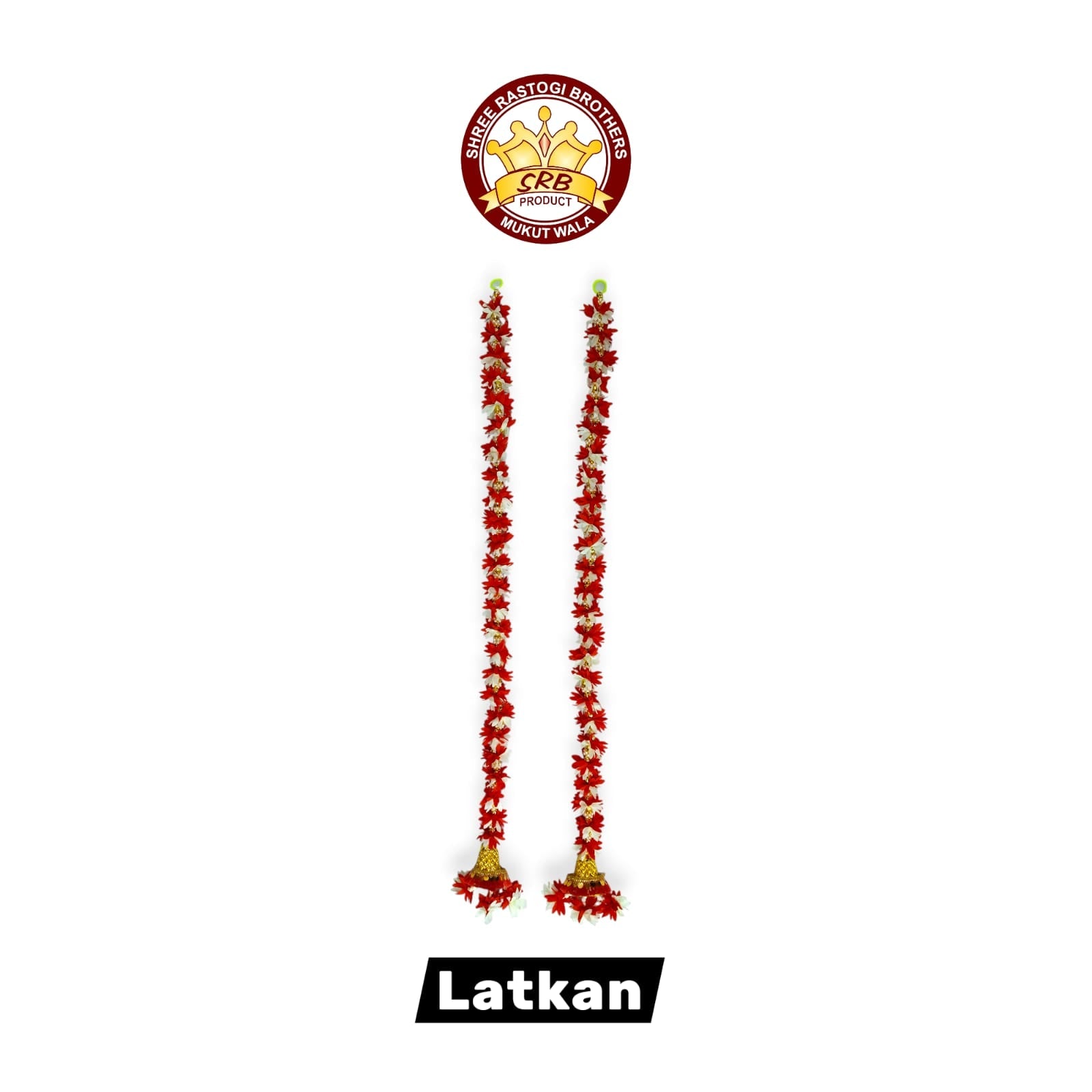 Red Hanging Latkan With Golden Bell For Festive Decoration (L-02)