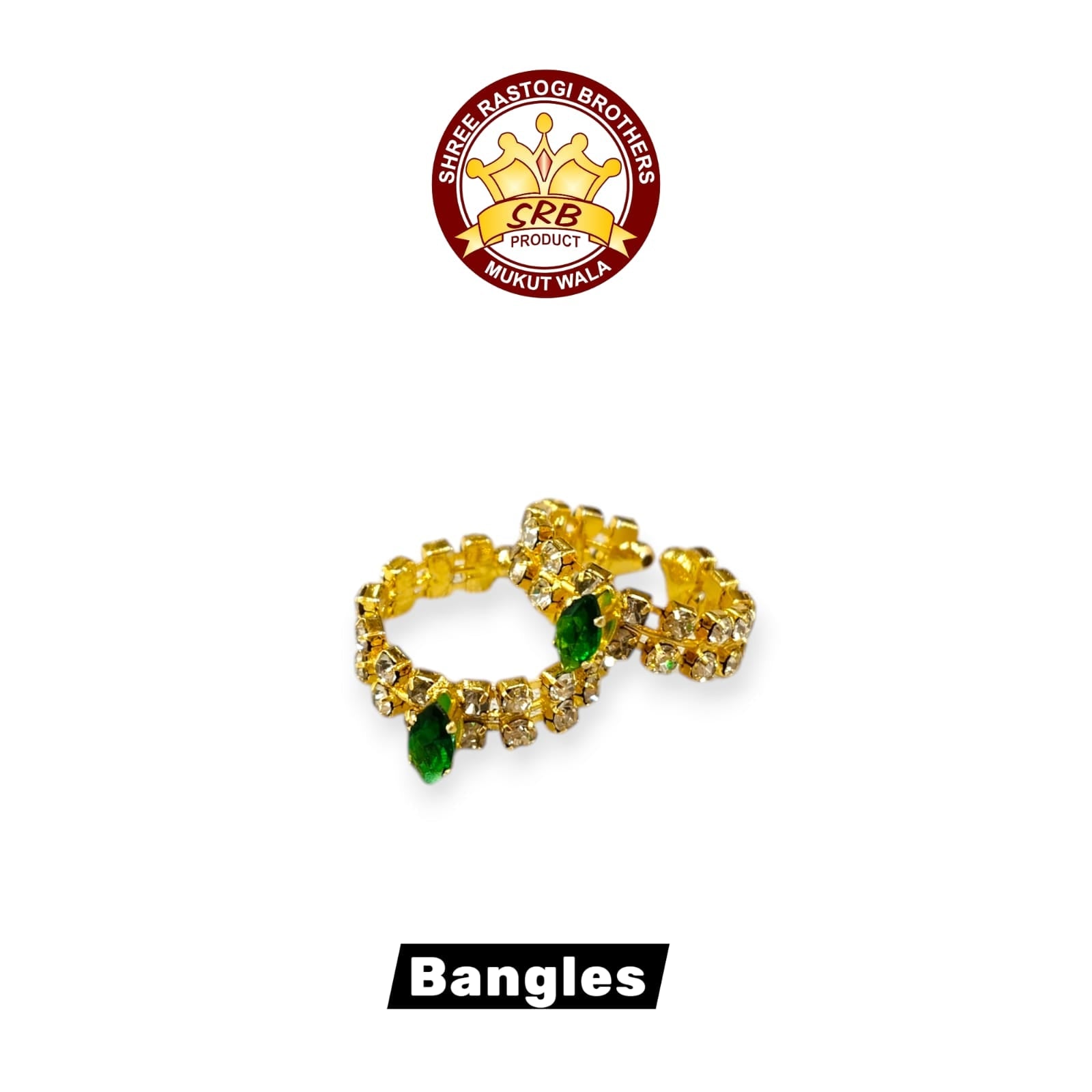 Two Layer Stone Bangles With Diamond For All Deities (SB-1)
