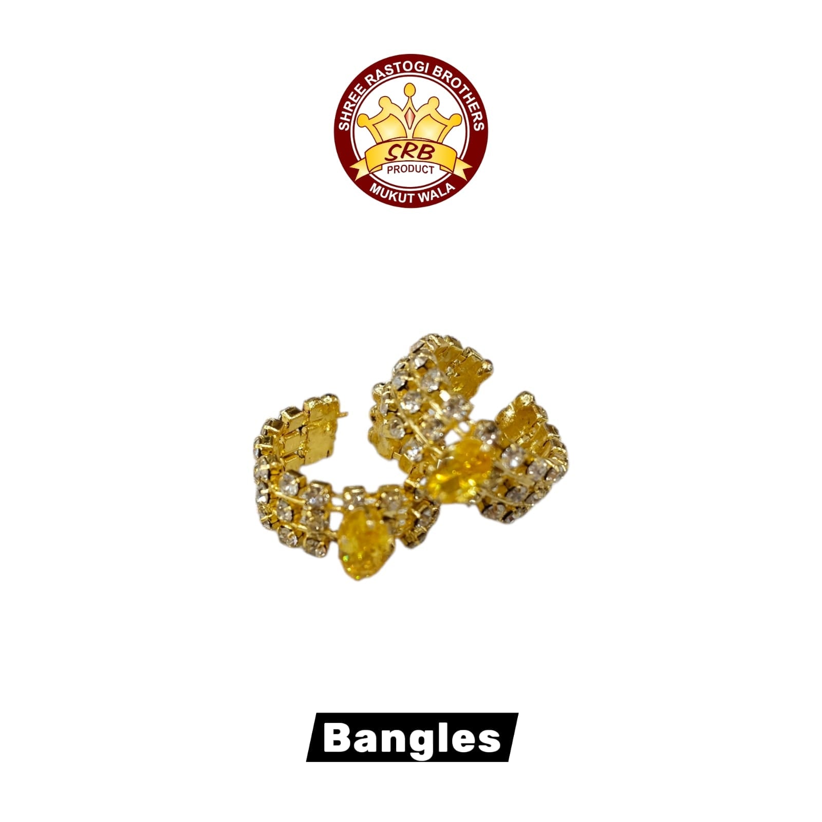 Three Layer Stone Bangles With Diamond For Laddu Gopal (SB-3)