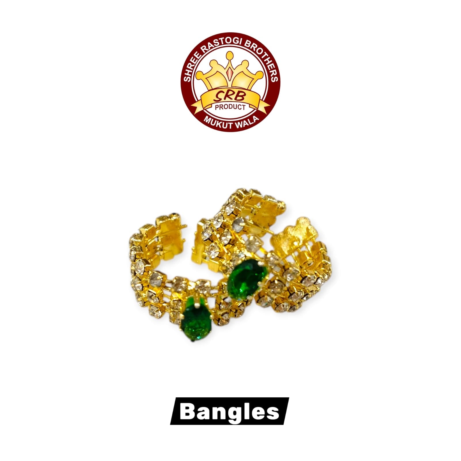 Three Layer Stone Bangles With Diamond For Laddu Gopal (SB-3)